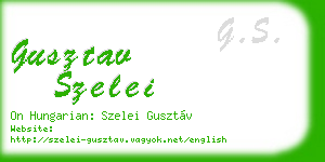 gusztav szelei business card